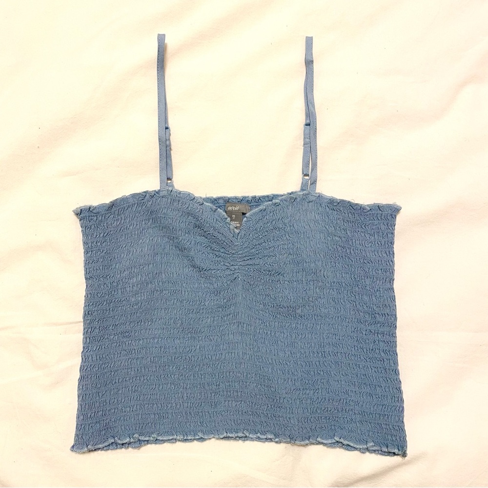 Aerie periwinkle blue cropped top